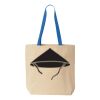 Natural Tote with Contrast-Color Handles Thumbnail
