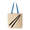 Natural Tote with Contrast-Color Handles Thumbnail