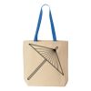 Natural Tote with Contrast-Color Handles Thumbnail