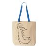 Natural Tote with Contrast-Color Handles Thumbnail