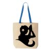 Natural Tote with Contrast-Color Handles Thumbnail