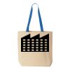 Natural Tote with Contrast-Color Handles Thumbnail