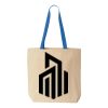 Natural Tote with Contrast-Color Handles Thumbnail