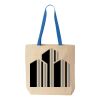 Natural Tote with Contrast-Color Handles Thumbnail