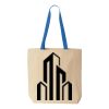 Natural Tote with Contrast-Color Handles Thumbnail