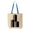 Natural Tote with Contrast-Color Handles Thumbnail
