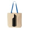 Natural Tote with Contrast-Color Handles Thumbnail