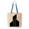 Natural Tote with Contrast-Color Handles Thumbnail