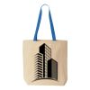 Natural Tote with Contrast-Color Handles Thumbnail