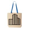 Natural Tote with Contrast-Color Handles Thumbnail