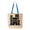 Natural Tote with Contrast-Color Handles Thumbnail