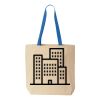 Natural Tote with Contrast-Color Handles Thumbnail