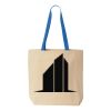 Natural Tote with Contrast-Color Handles Thumbnail