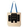 Natural Tote with Contrast-Color Handles Thumbnail