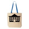 Natural Tote with Contrast-Color Handles Thumbnail