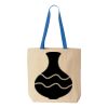 Natural Tote with Contrast-Color Handles Thumbnail
