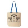 Natural Tote with Contrast-Color Handles Thumbnail