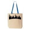 Natural Tote with Contrast-Color Handles Thumbnail