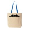 Natural Tote with Contrast-Color Handles Thumbnail