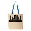 Natural Tote with Contrast-Color Handles Thumbnail
