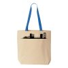 Natural Tote with Contrast-Color Handles Thumbnail