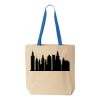 Natural Tote with Contrast-Color Handles Thumbnail