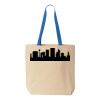 Natural Tote with Contrast-Color Handles Thumbnail