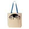 Natural Tote with Contrast-Color Handles Thumbnail