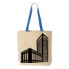 Natural Tote with Contrast-Color Handles Thumbnail