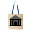 Natural Tote with Contrast-Color Handles Thumbnail