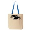 Natural Tote with Contrast-Color Handles Thumbnail