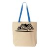 Natural Tote with Contrast-Color Handles Thumbnail