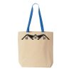 Natural Tote with Contrast-Color Handles Thumbnail