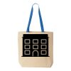 Natural Tote with Contrast-Color Handles Thumbnail