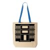 Natural Tote with Contrast-Color Handles Thumbnail