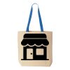 Natural Tote with Contrast-Color Handles Thumbnail