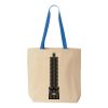 Natural Tote with Contrast-Color Handles Thumbnail