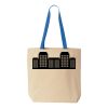 Natural Tote with Contrast-Color Handles Thumbnail