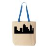Natural Tote with Contrast-Color Handles Thumbnail