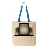 Natural Tote with Contrast-Color Handles Thumbnail