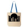 Natural Tote with Contrast-Color Handles Thumbnail