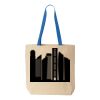 Natural Tote with Contrast-Color Handles Thumbnail