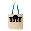 Natural Tote with Contrast-Color Handles Thumbnail