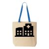 Natural Tote with Contrast-Color Handles Thumbnail
