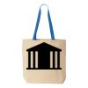 Natural Tote with Contrast-Color Handles Thumbnail