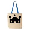 Natural Tote with Contrast-Color Handles Thumbnail
