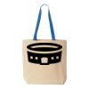 Natural Tote with Contrast-Color Handles Thumbnail