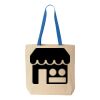 Natural Tote with Contrast-Color Handles Thumbnail