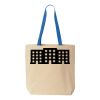 Natural Tote with Contrast-Color Handles Thumbnail