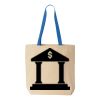 Natural Tote with Contrast-Color Handles Thumbnail